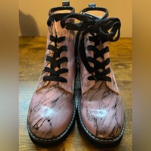 Steve Madden Pink Marble Combat Boots